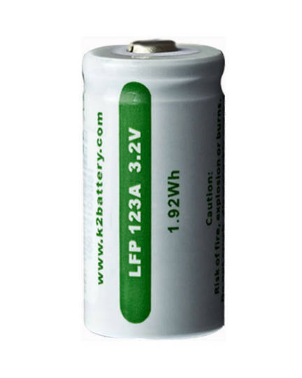 K2 ENERGY LFP123A LiFePO4 Rechargeable Battery
