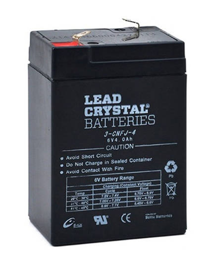 Lead Crystal 3-CNFJ-4 SLA 6V 4AH Battery