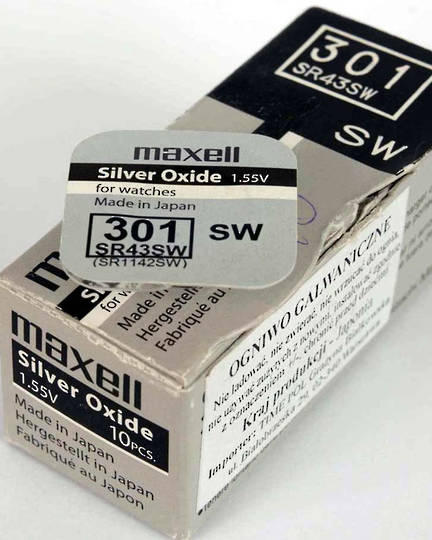 MAXELL 301 386 SR43SW SR1142 Button Battery