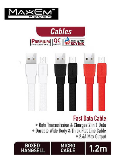 MAXEM Micros USB Flat Cable