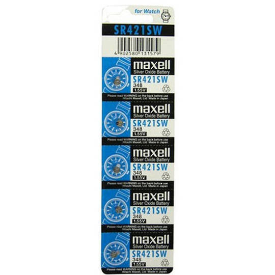MAXELL SR421SW Watch Battery 5 Pack