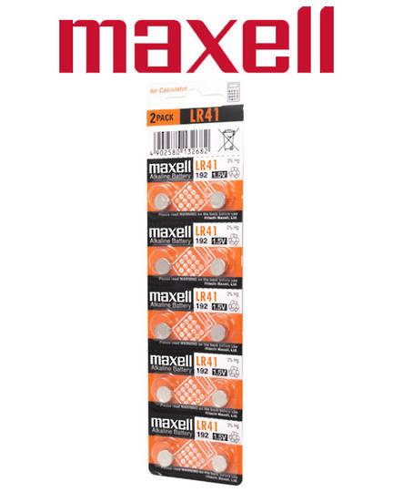 Maxell LR41 Alkaline Battery 10PK