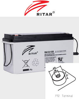RITAR RA12-150SD 12V 150AH Deep Cycle SLA Battery