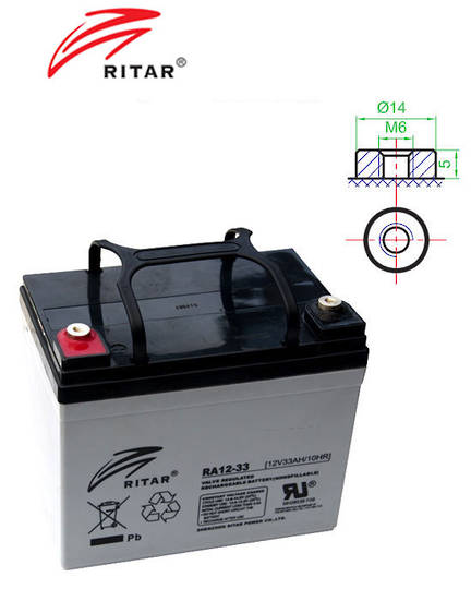 RITAR RA12-33 12V 33AH SLA battery