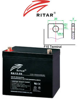 RITAR RA12-55D 12V 55AH Deep Cycle SLA Battery