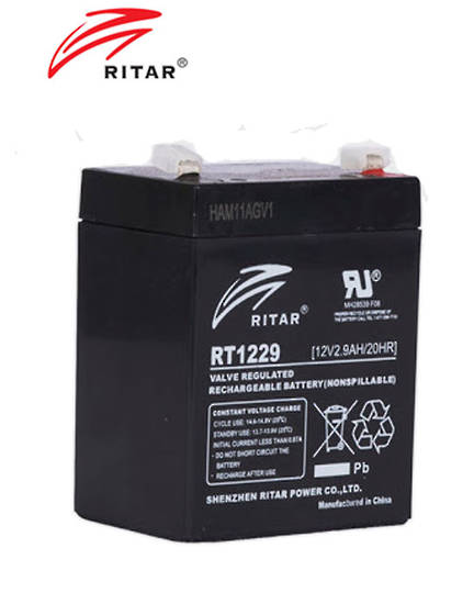 RITAR RT1229 12V 2.9AH SLA battery