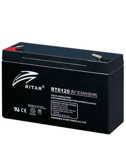 RITAR RT6120 6V 12AH SLA battery