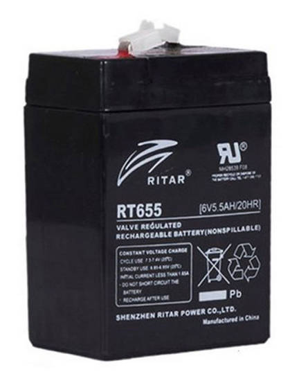 RITAR RT655 6V 5.5AH SLA battery