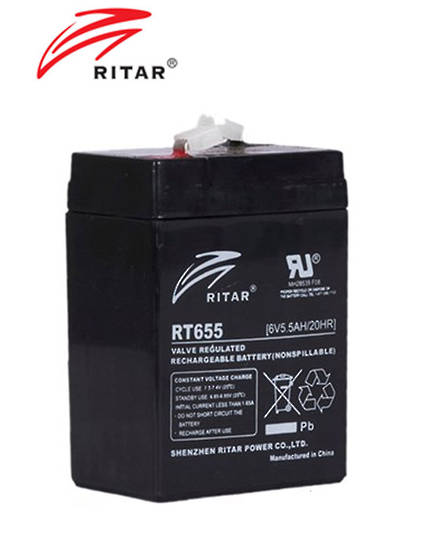 RITAR RT655 6V 5.5AH SLA battery