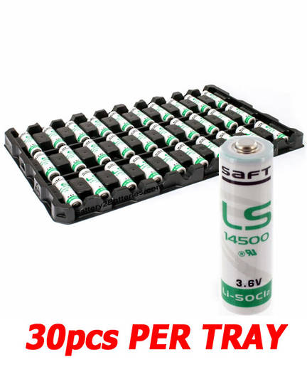 SAFT LS14500 AA 3.6V PLC Lithium Battery 30Pcs Tray