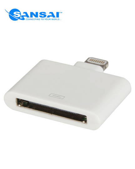 SANSAI Lightning Plug to 30Pin Apple Socket Adaptor