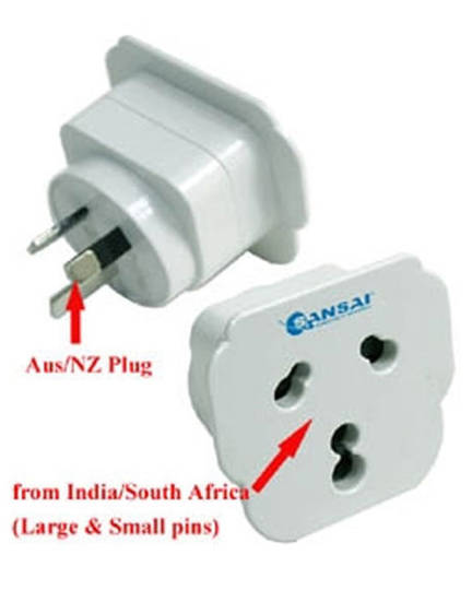 SANSAI Travel Adaptor for NZ to India South Africa