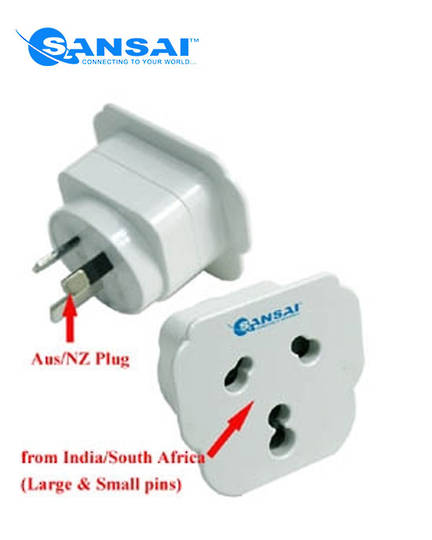 SANSAI Travel Adaptor for NZ to India South Africa