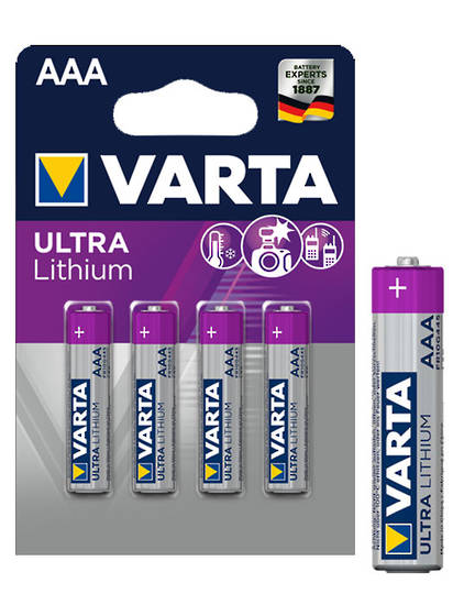 VARTA AAA Size Lithium Battery 4 Pack