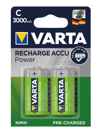 VARTA C 3000mAh Pre-Charged NIMH Rechargeable Battery