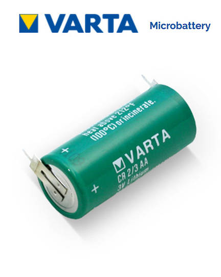 VARTA CR2/3AA 3V Lithium Battery with 2-Pin
