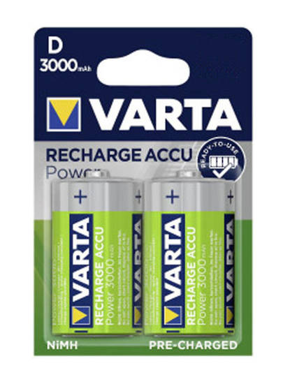 VARTA D 3000mAh Pre-Charged NIMH Rechargeable Battery
