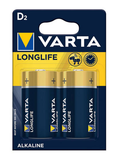 VARTA LONGLIFE D Size Alkaline Battery 2 Pack