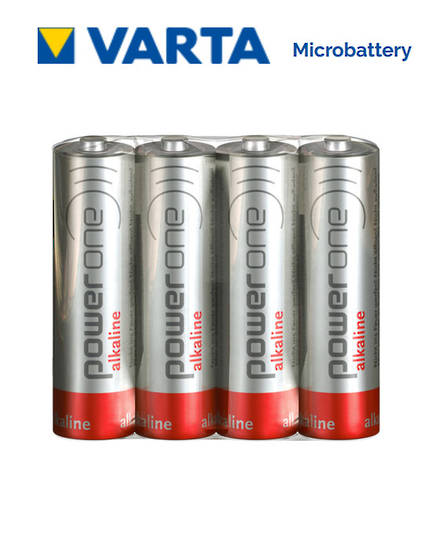 VARTA POWERONE AA Alkaline Battery, Pack of 4