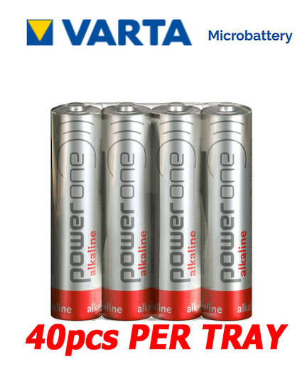 VARTA POWERONE AAA Alkaline Battery, Pack of 40