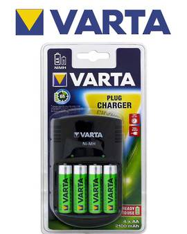 VARTA 6 Hour Plug Charger with 4 AA Included