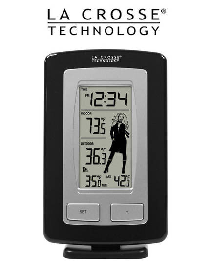 WS9760U-IT La Crosse Wireless Temperature Station with Weather Girl