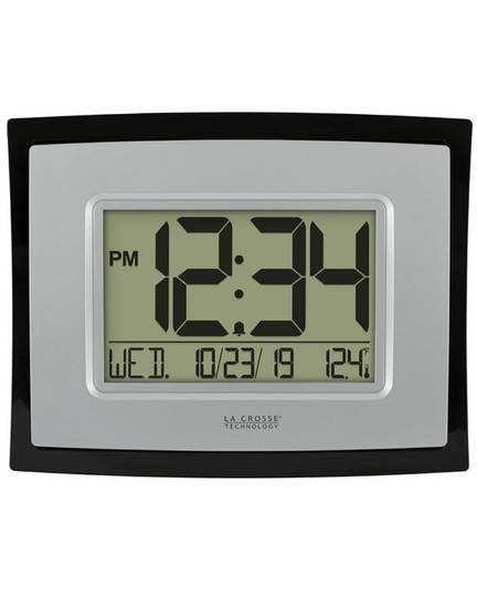 WT-8002UV2 Digital Wall Clock with Indoor Temp and Calendar