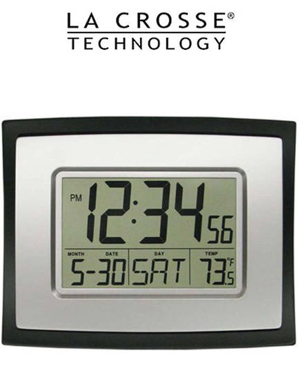 WT8002U La Crosse Wall Clock with Indoor Temperature
