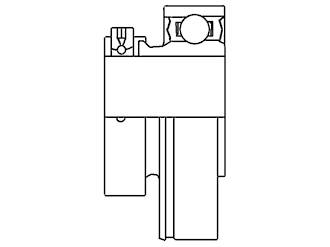 AELS205-100W3: 1 INCH X 52MM Cam Lock Flat OD Flush Back Imperial AELS205-100; KHR205-16; SAA205-100