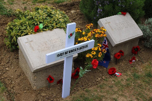 Cross at graveside 