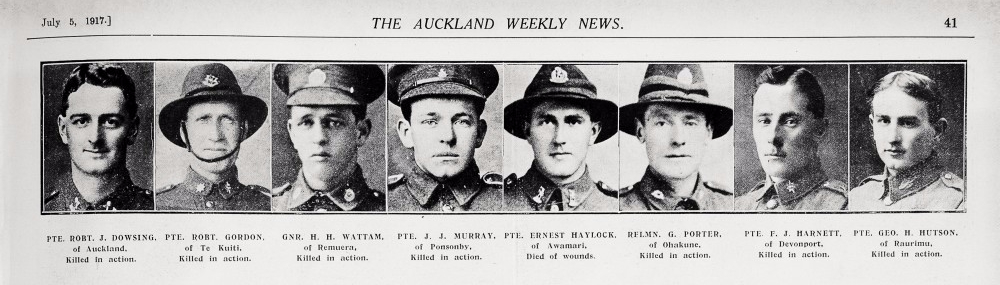 Auckland Weekly News photos of casualties.