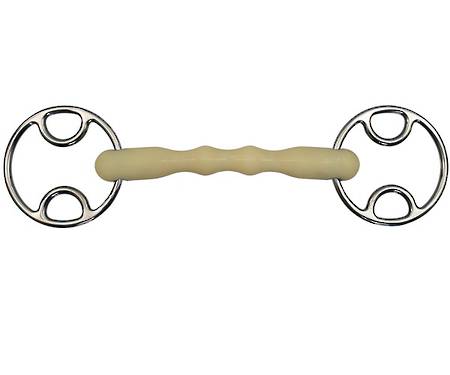 Happy Mouth Straight Loop Ring Snaffle
