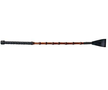 Fleck Cane Riding Whip With Leather Wrap Grip
