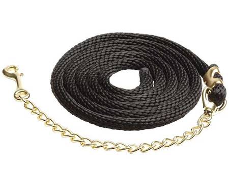 Zilco Braided Nylon Lead with Brass Plated Chain