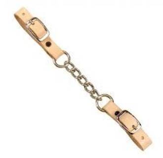 Korsteel Hackamore Curb Chain With Leather Ends