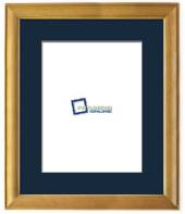 11"x14" Rimu Stain Frame Blue Mat 63rs837