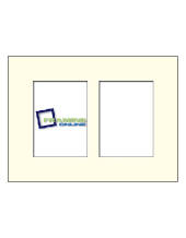 5x7 2-Window Portrait Cream Mat