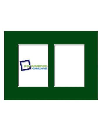 8x10 2-Window Green Mat