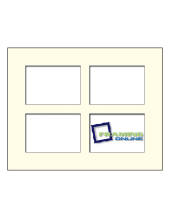 5x7 4-Window Cream Mat