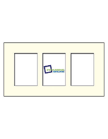 8x10 3-Window Cream Mat