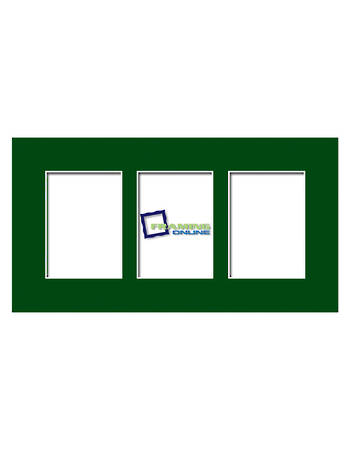 A4 3-Window Green Mat