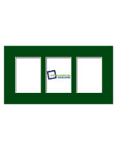 5x7 3-Window Green Mat