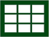 4x6 9-Window Green Mat