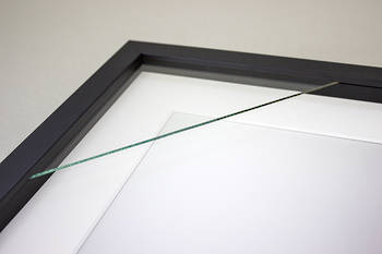 100x100mm 3-Window Black Box Frame White Mat 52sb