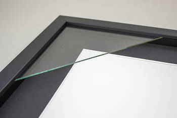 100x100mm 2-Window Black Box Frame Black Mat 52sb