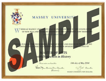 Massey Uni Degree 103hon CONSERVATION