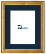 11"x14" Rimu Stain Frame Blue Mat 63rs837