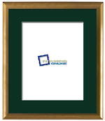 11"x14" Gold Frame Green Mat 802gbr264