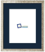 11"x14" Silver Frame Blue Mat 802sbr837