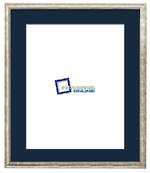 18"x24" Silver Frame Blue Mat 802sbr837